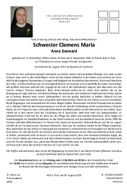 Sr. Clemens Maria  Anna Seewald 